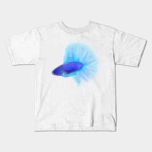 Betta Fish Blue Kids T-Shirt